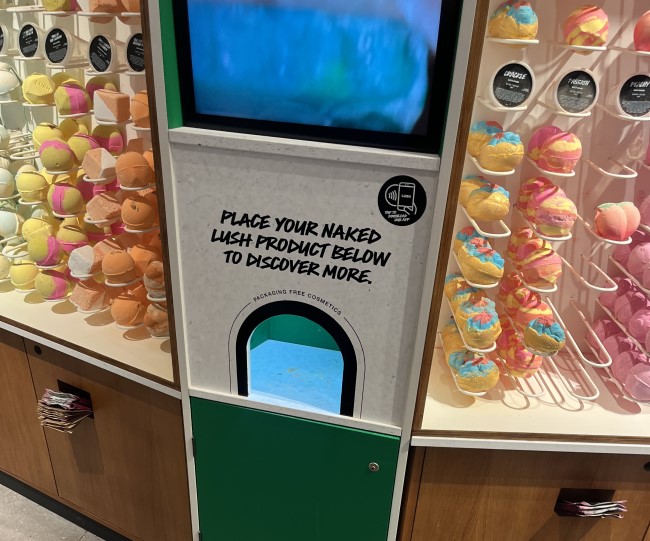 Lush in-store product scanner. 