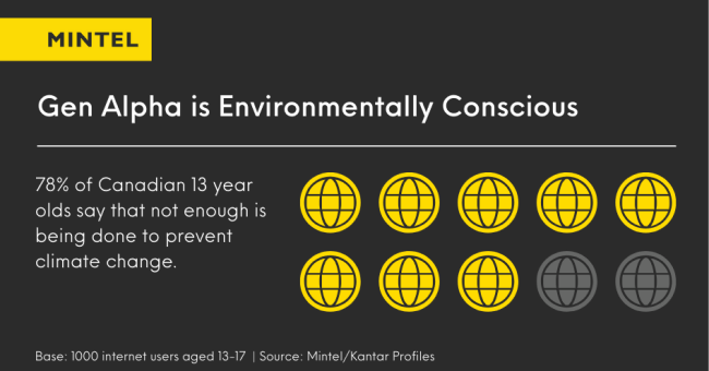 % of Canadian Gen Alpha's believe that not enough is being done to prevent climate change. 