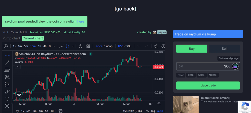 pump.fun trading terminal