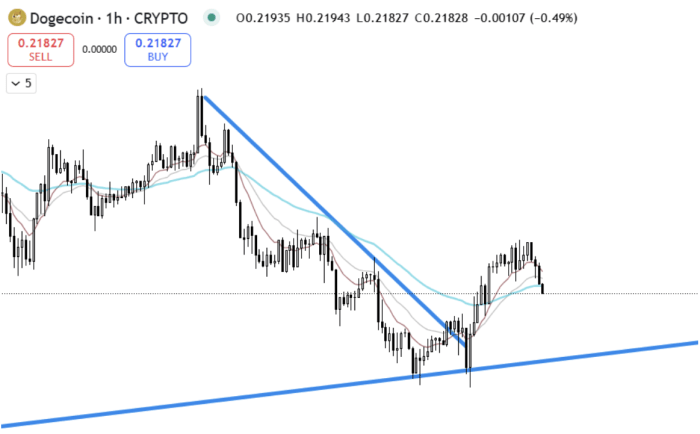 $DOGE’s 1-hour chart hinting at a potential rebound