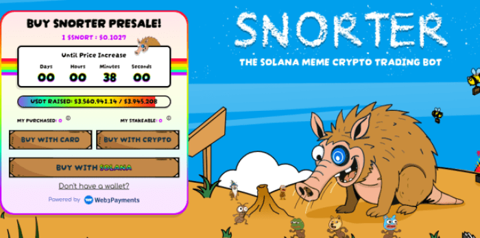Snorter Token’s presale numbers 